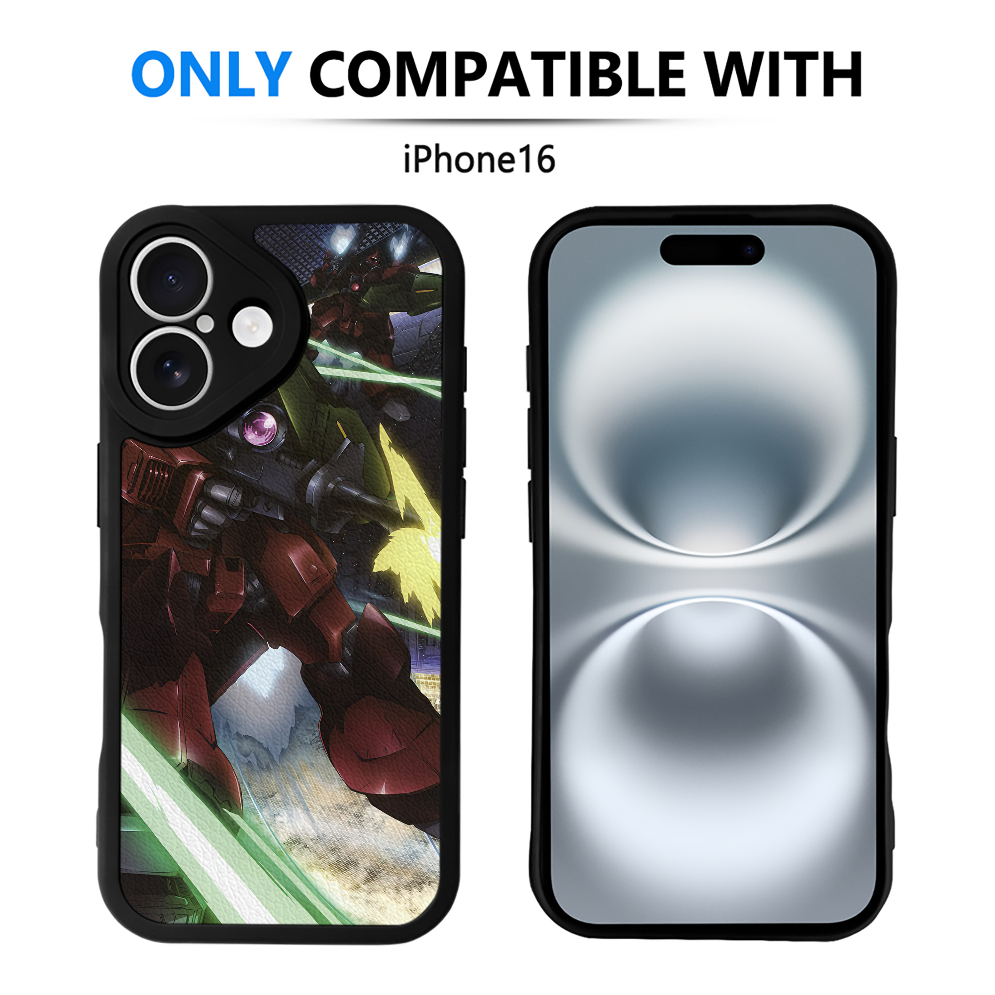 （画像用） 機動戦士ガンダム Mobile Suit Gundam 【iPhone 16シリーズ対応】シリコンスマホケース（レザー調） 材質：シリコン
